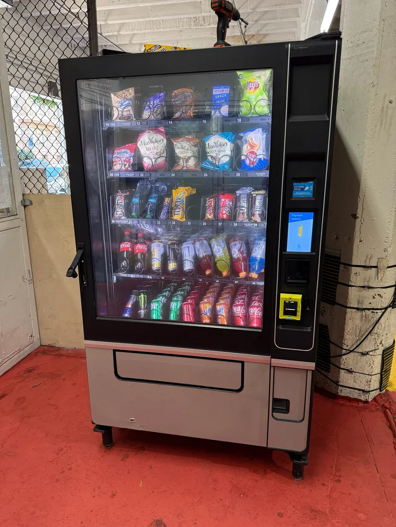 Vending machine in warehouse break area